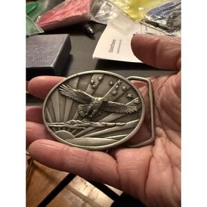 Vintage Bergamot Brass Works Eagle Belt Buckle 1984 USA Q-143